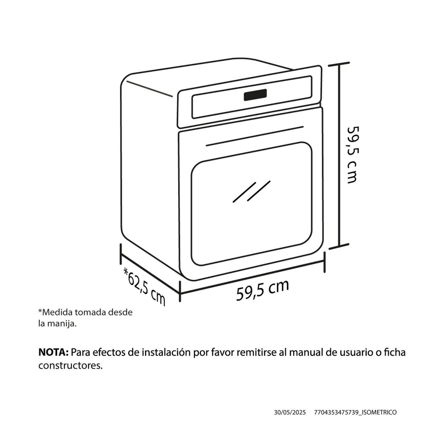 Horno electrico digital Haceb de 60cm Inox-negro a 220V - HE 60 TA DIG INOX NE 220V- Logística Haceb
