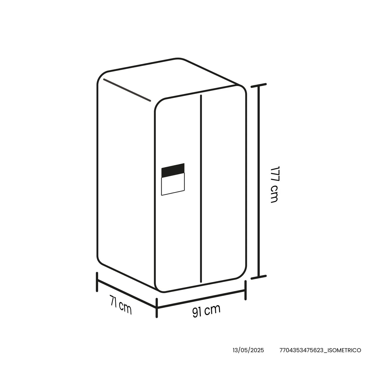 Nevecón Haceb 621 Litros con Fabricador y Dispensador de Agua Automático Negro - SBS 621 SE MI PD DA NE INV- Logística Haceb
