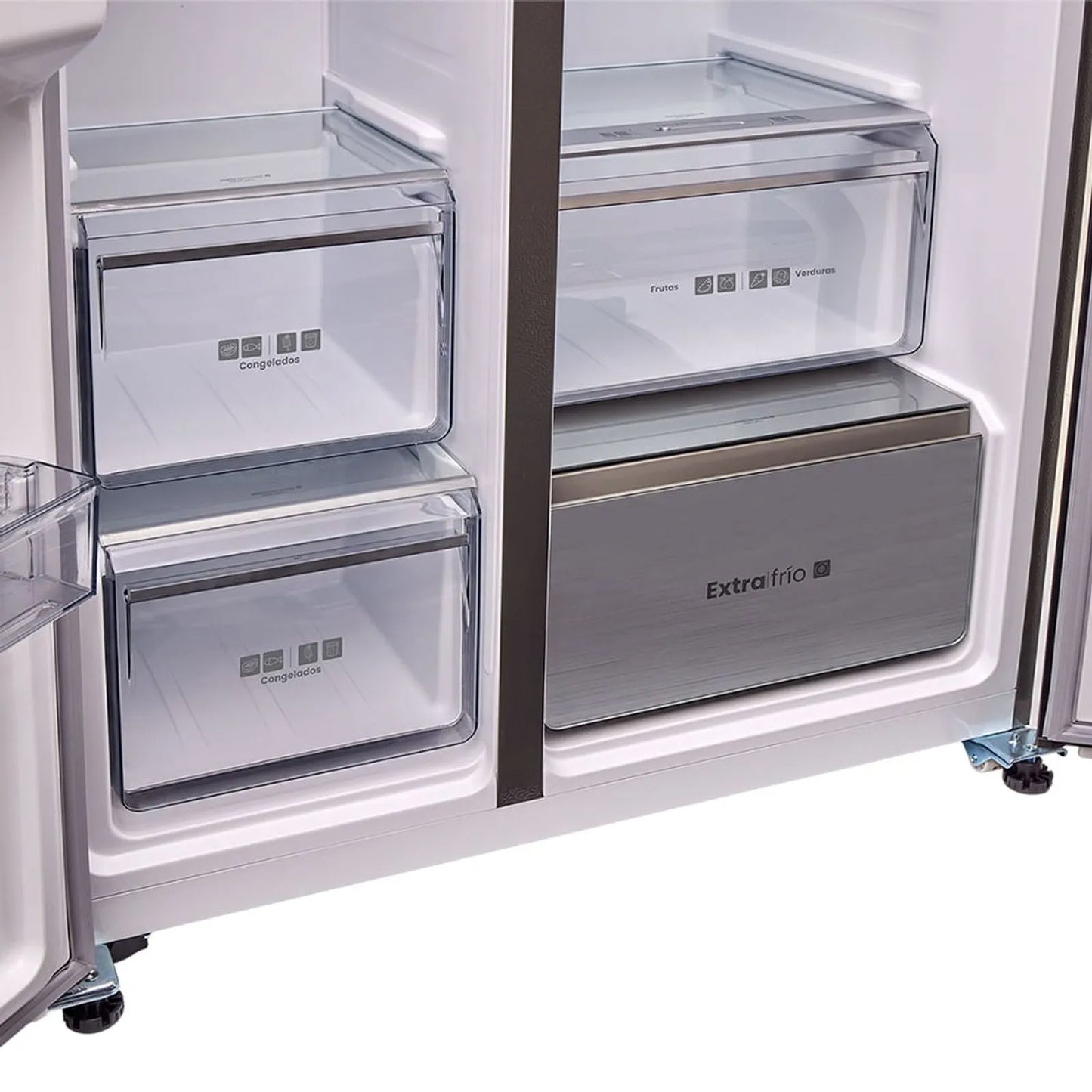 Nevecón Haceb 621 Litros con Fabricador y Dispensador de Agua Automático Negro - SBS 621 SE MI PD DA NE INV- Logística Haceb
