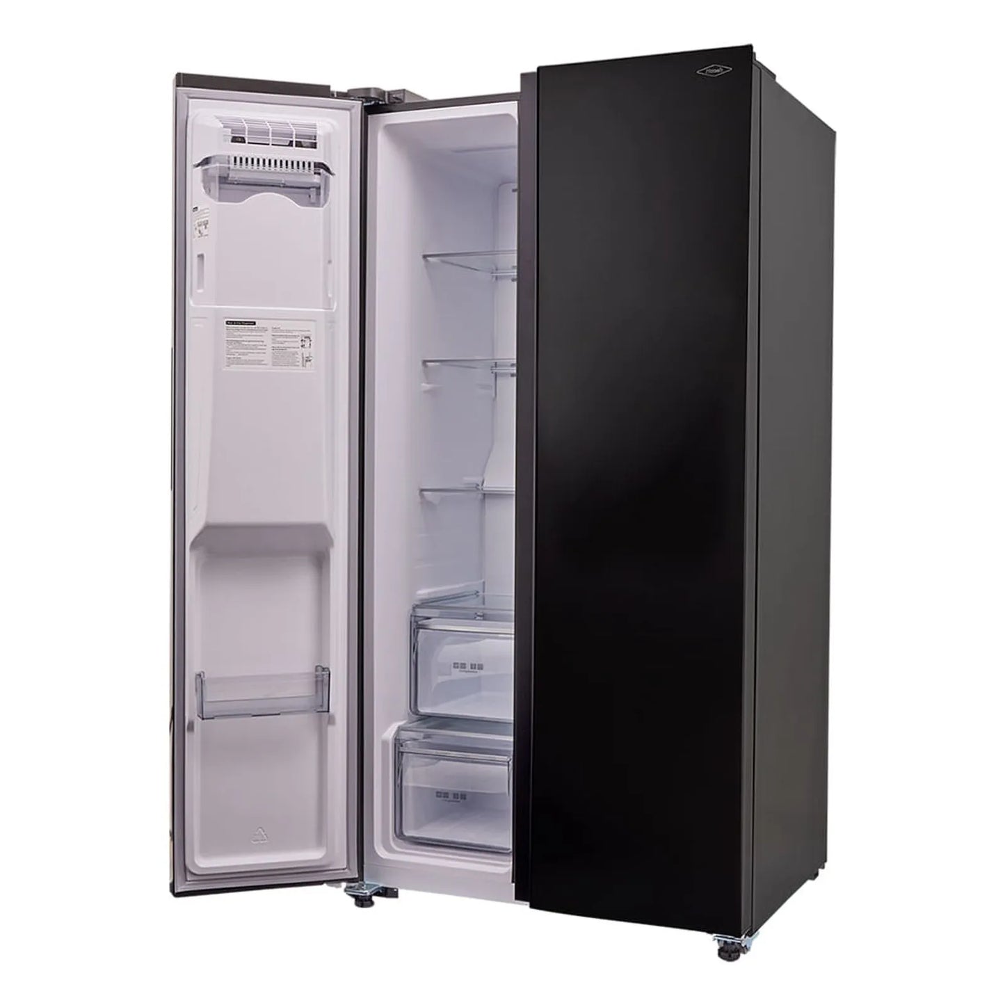Nevecón Haceb 621 Litros con Fabricador y Dispensador de Agua Automático Negro - SBS 621 SE MI PD DA NE INV- Logística Haceb