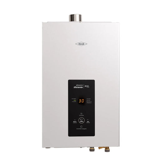Calentador de paso tiro forzado Haceb de 15 litros modulante gas natural blanco - CP 15 LT TF GN DISP MOD BL- Logística Haceb