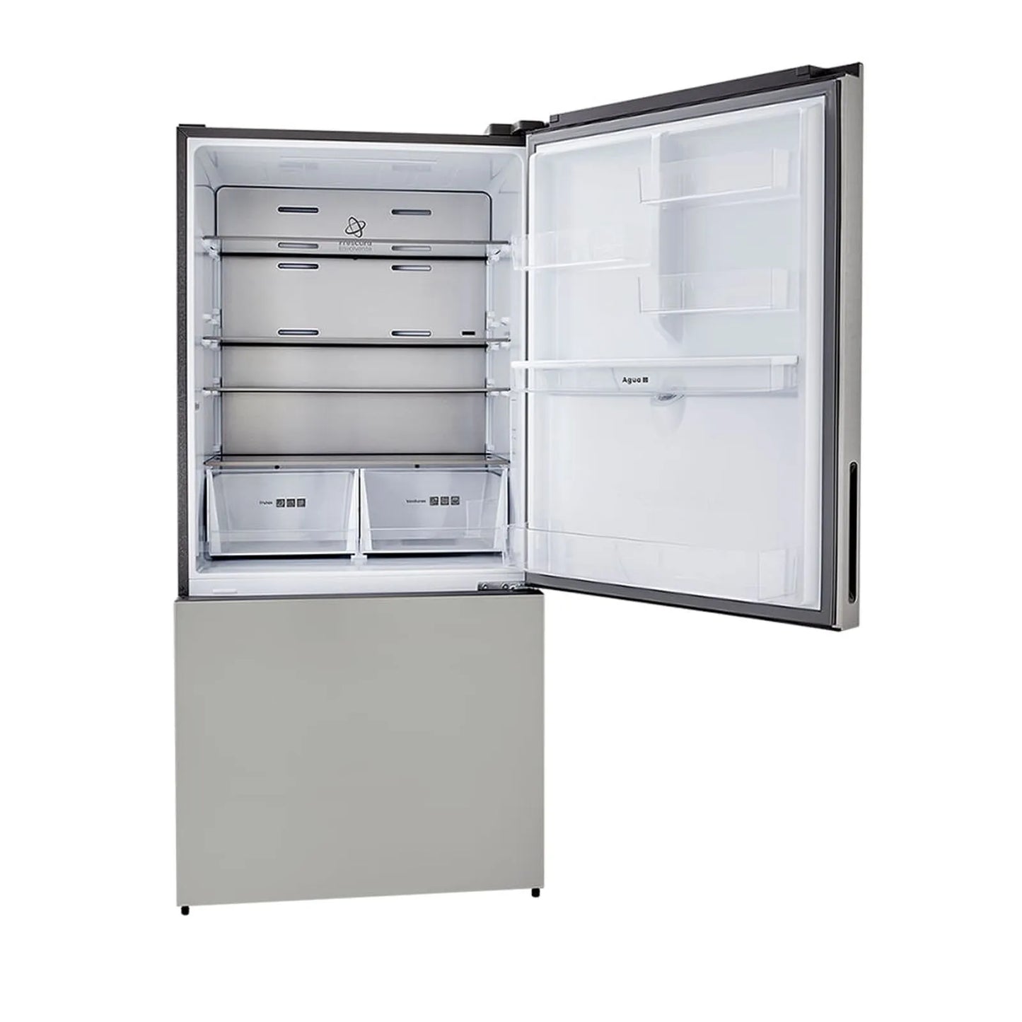 Nevera Haceb Bottom Mount 543 Litros con Dispensador de Agua Inox - BM 543 SE MI DA INOX INV- Logística Haceb