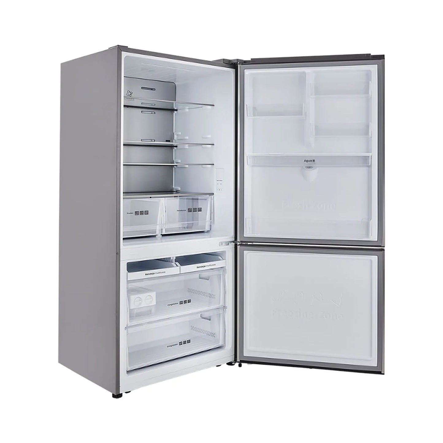 Nevera Haceb Bottom Mount 543 Litros con Dispensador de Agua Inox - BM 543 SE MI DA INOX INV- Logística Haceb