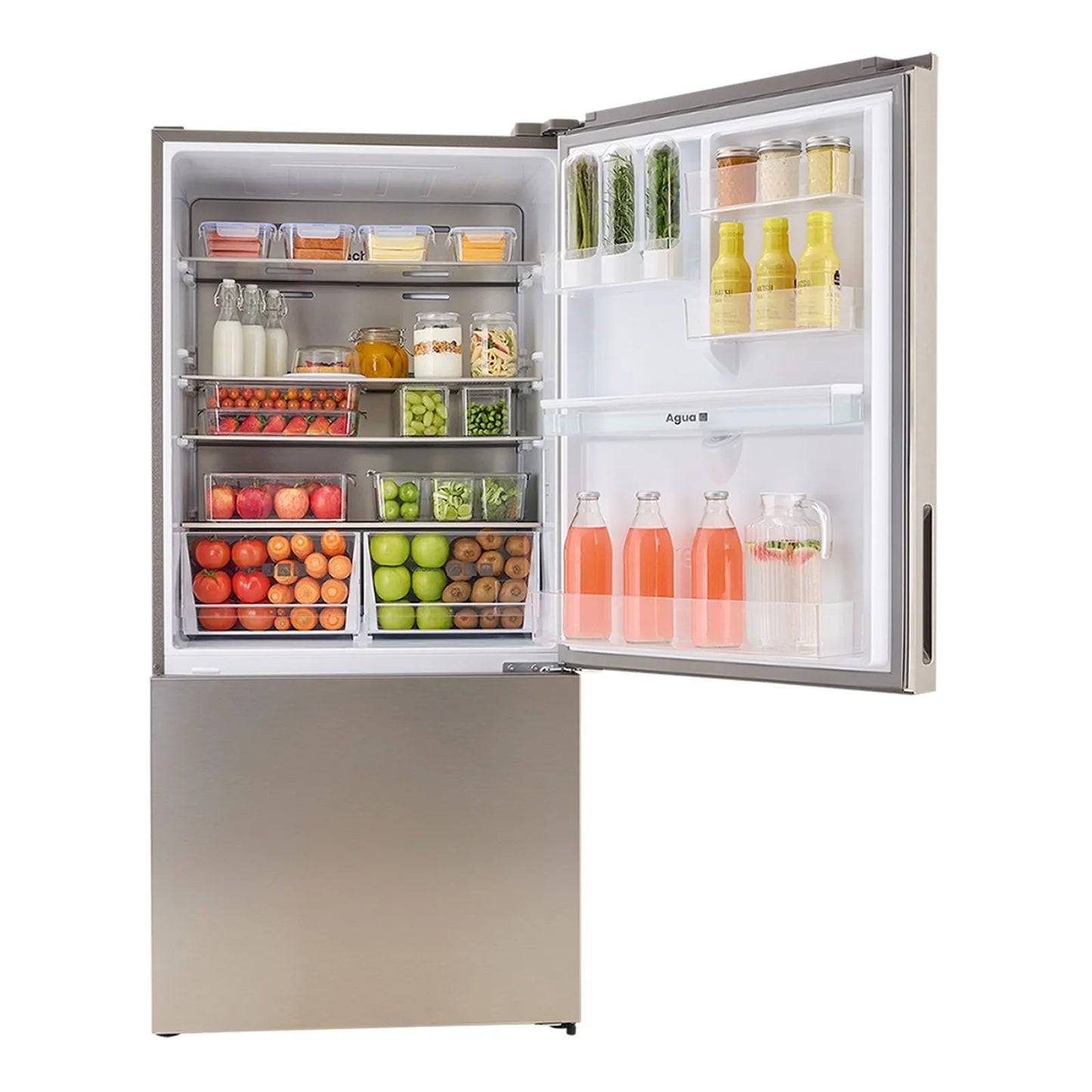 Nevera Haceb Bottom Mount 543 Litros con Dispensador de Agua Inox - BM 543 SE MI DA INOX INV- Logística Haceb