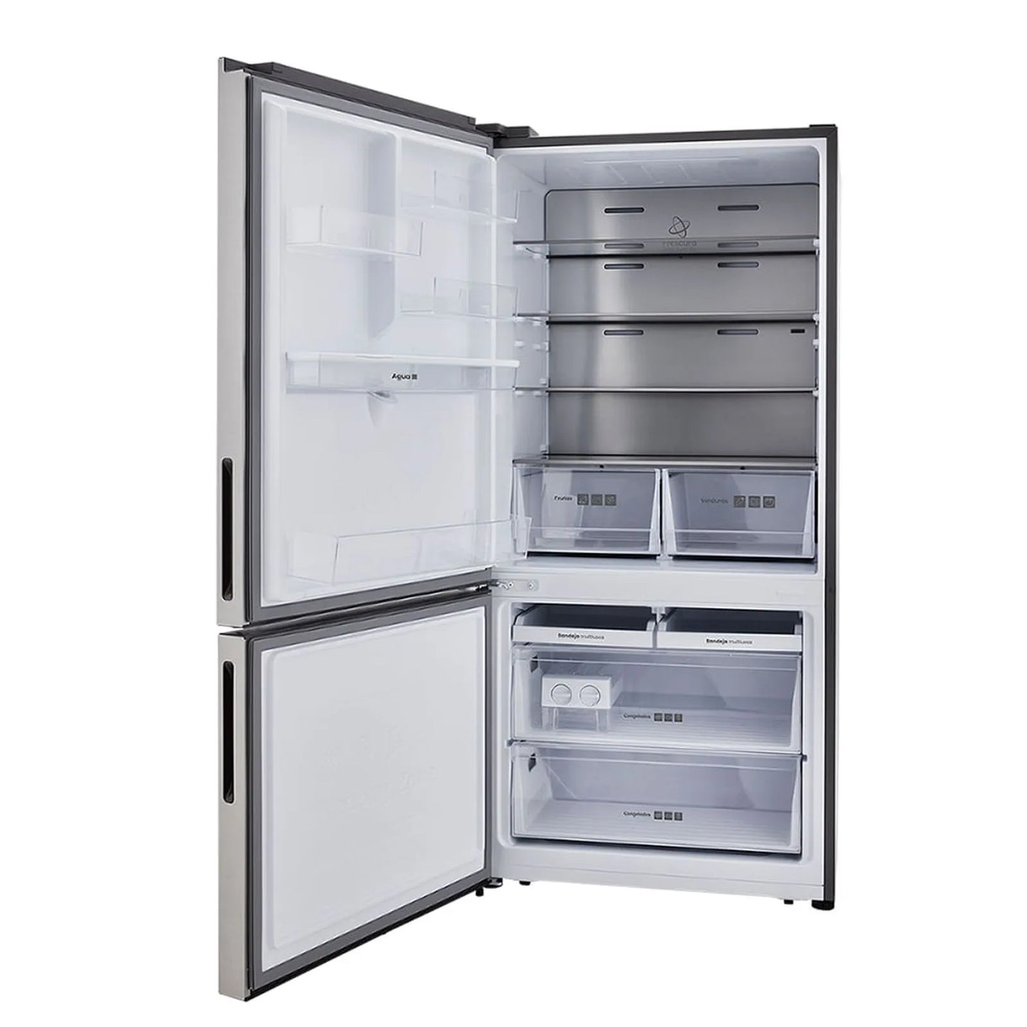 Nevera Haceb Bottom Mount 543 Litros con Dispensador de Agua Inox - BM 543 SE MI DA INOX INV- Logística Haceb