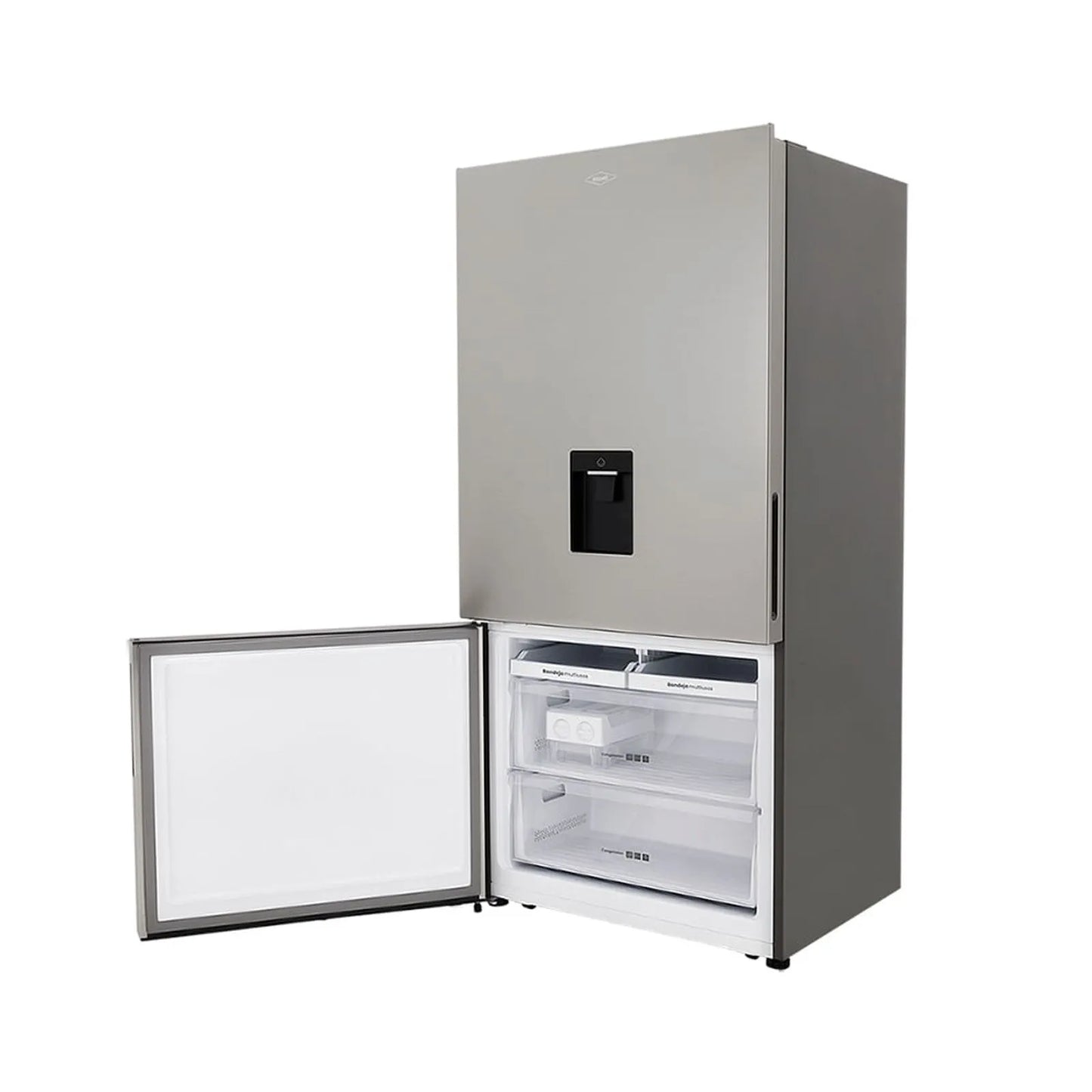 Nevera Haceb Bottom Mount 543 Litros con Dispensador de Agua Inox - BM 543 SE MI DA INOX INV- Logística Haceb