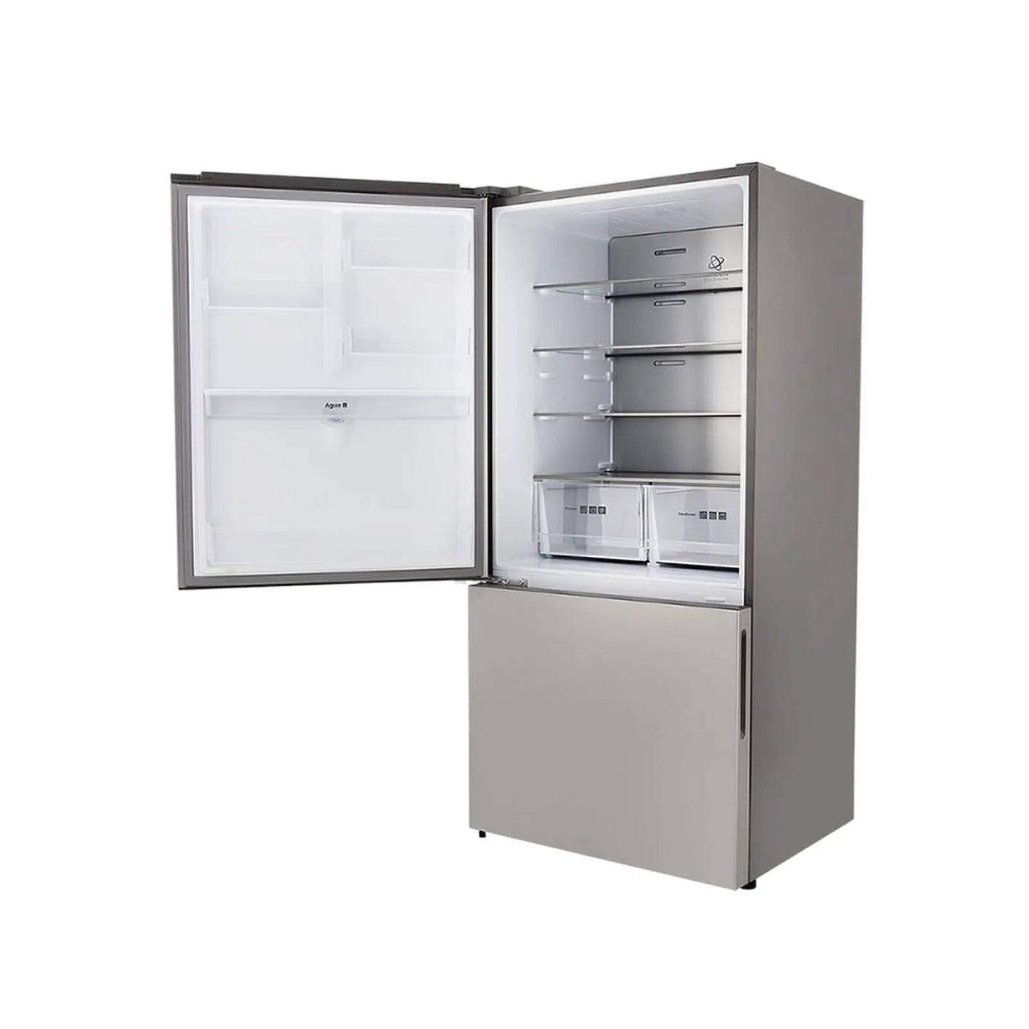 Nevera Haceb Bottom Mount 543 Litros con Dispensador de Agua Inox - BM 543 SE MI DA INOX INV- Logística Haceb