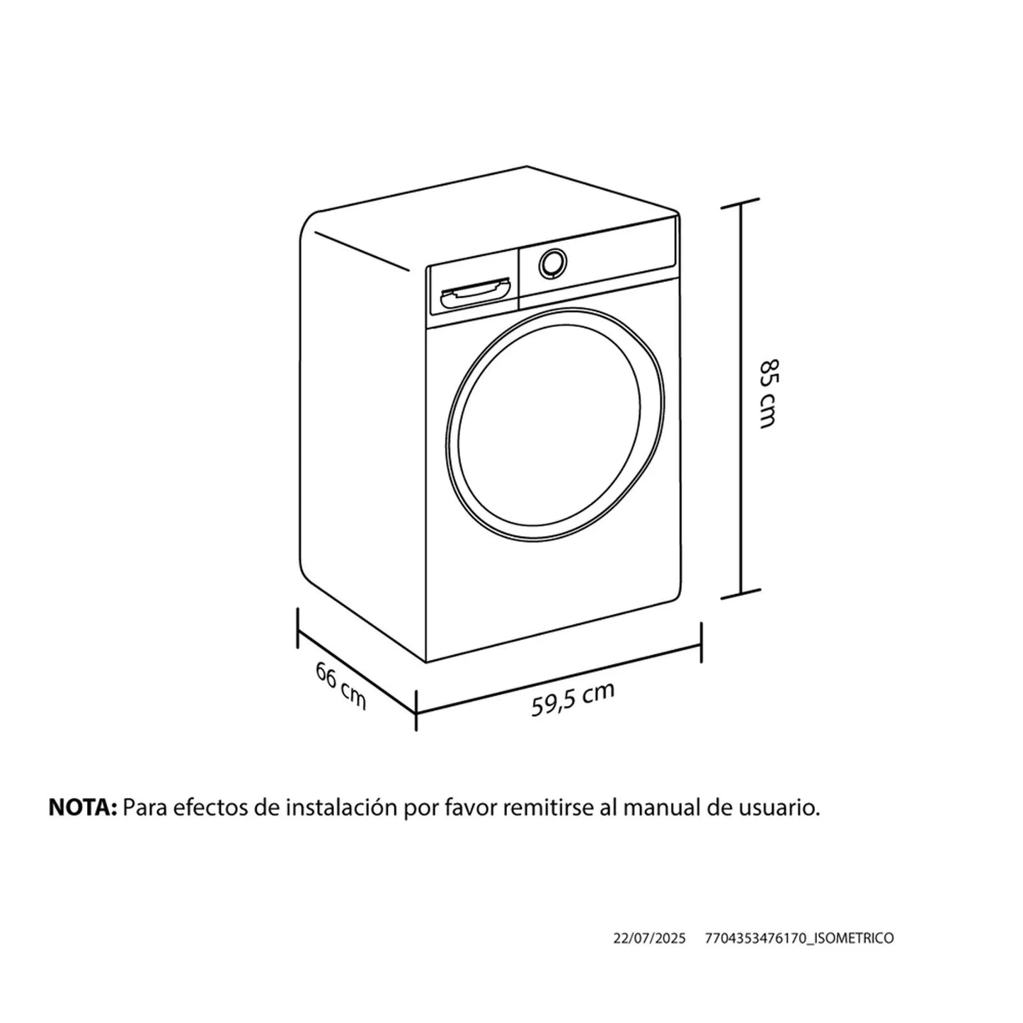 Lavadora secadora Haceb carga frontal 12 kg - LAV SEC CF 12 KG GC- Logística Haceb