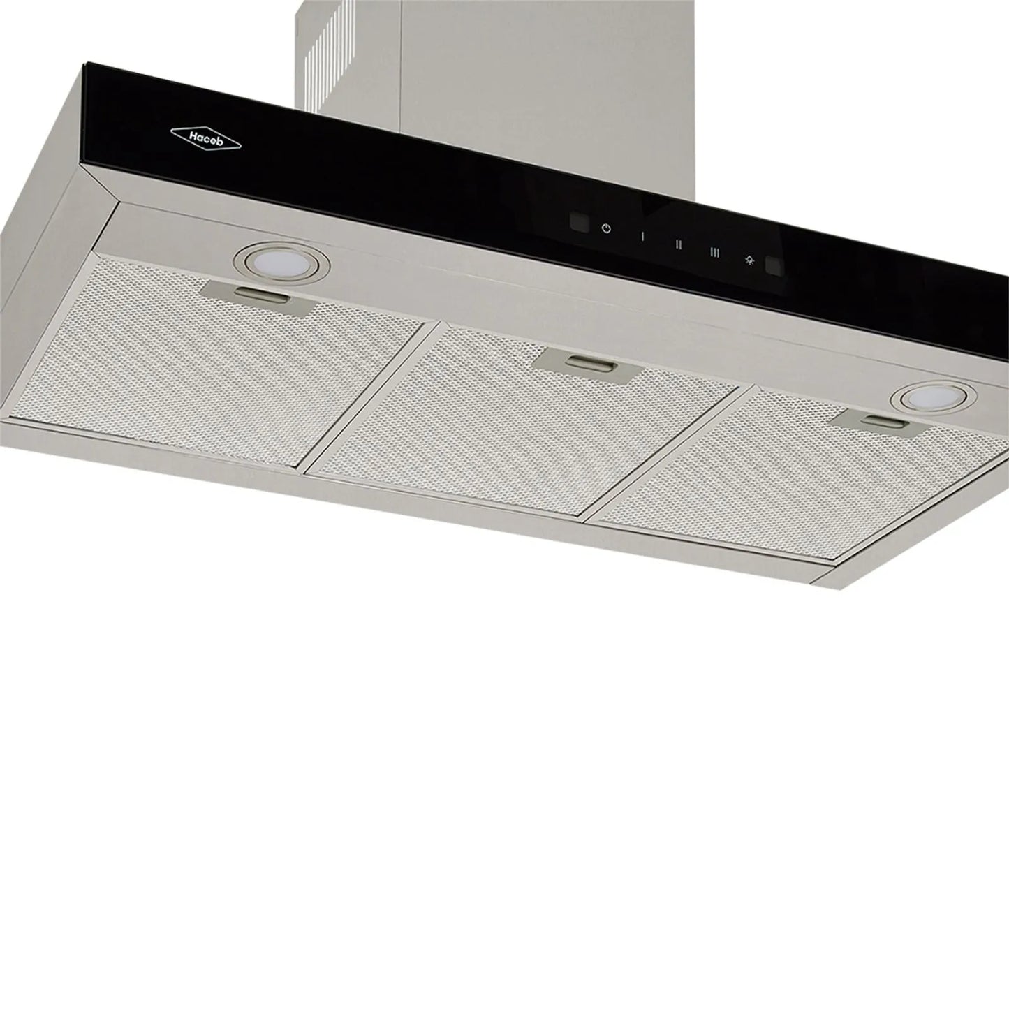 Campana península Haceb tipo T inox-negro de 90cm - CAMP PEN T 90 V3 INOX-NE
