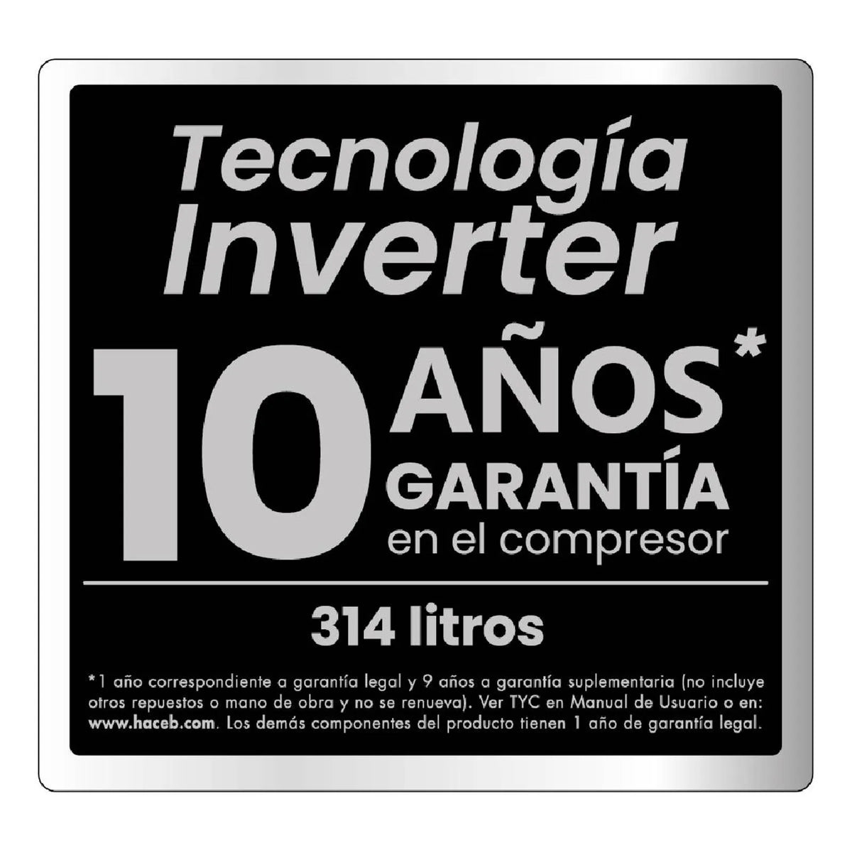 Nevera Haceb 314 Litros Bottom Mount con Disepensador de Agua Inox Negra - 9003651