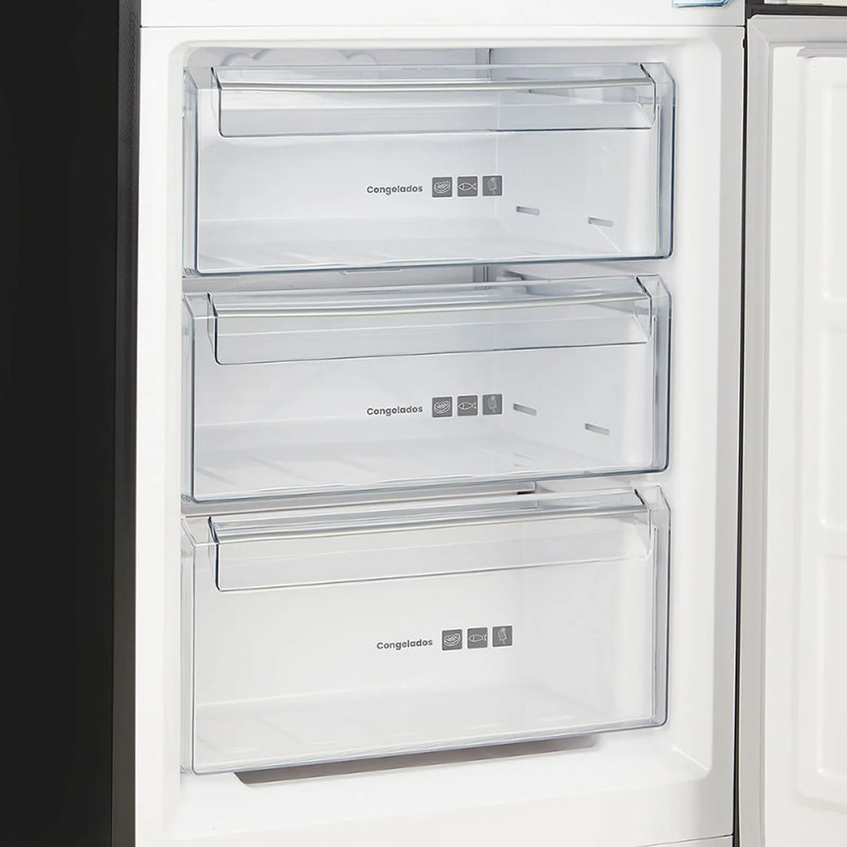 Nevera Haceb 314 Litros Bottom Mount con Disepensador de Agua Inox Negra - 9003651