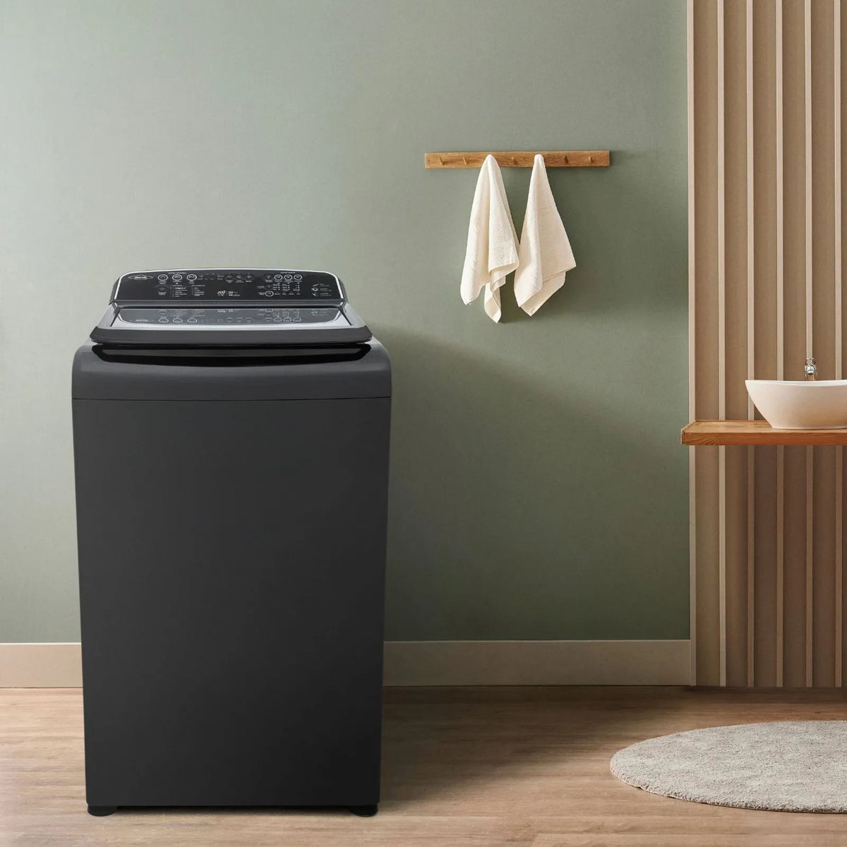 Lavadora Haceb IVY Carga Superior 18 Kg Panel Digital Gris Coal - LA18IVY-GRIS