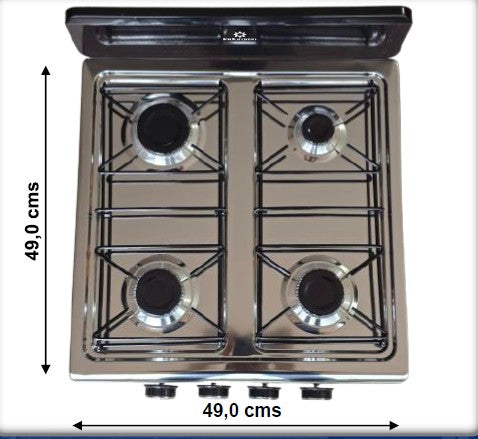 Estufa Indurama Mesa 4 Ptos Negra a Gas propano - EMI-410ARGP