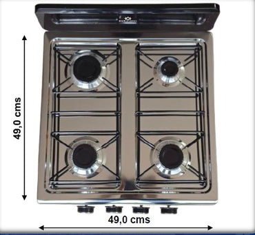 Estufa Indurama Mesa 4 Ptos Negra a Gas propano - EMI-410ARGP
