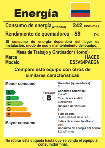 Estufa Romero Haceb de 4 puestos 50 cm a Gas Natural Negra - ESTUFA ROMERO 50-V GN NE - Logística Haceb