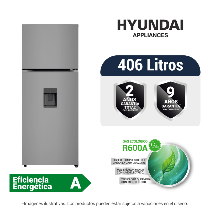 Nevera Hyundai No Frost 406 Litros - HYRF406IVNF