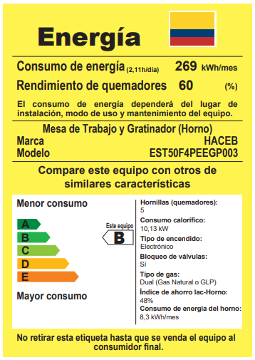 Estufa Romero Cristal de 4 puestos 50 cm a Gas Propano Negro - ESTRO50-CRISTAL-P