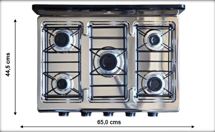 Estufa Indurama Mesa 5 Ptos Negro  Gas propano - EMI-510ARGP