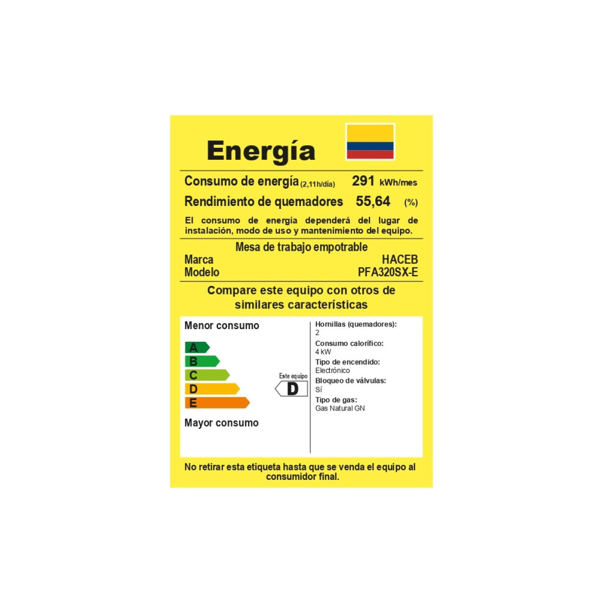 Estufa de Empotrar Haceb de 2 puestos 30CM a Gas Natural Inox- CUB 30 INOX HF GN - Logística Haceb