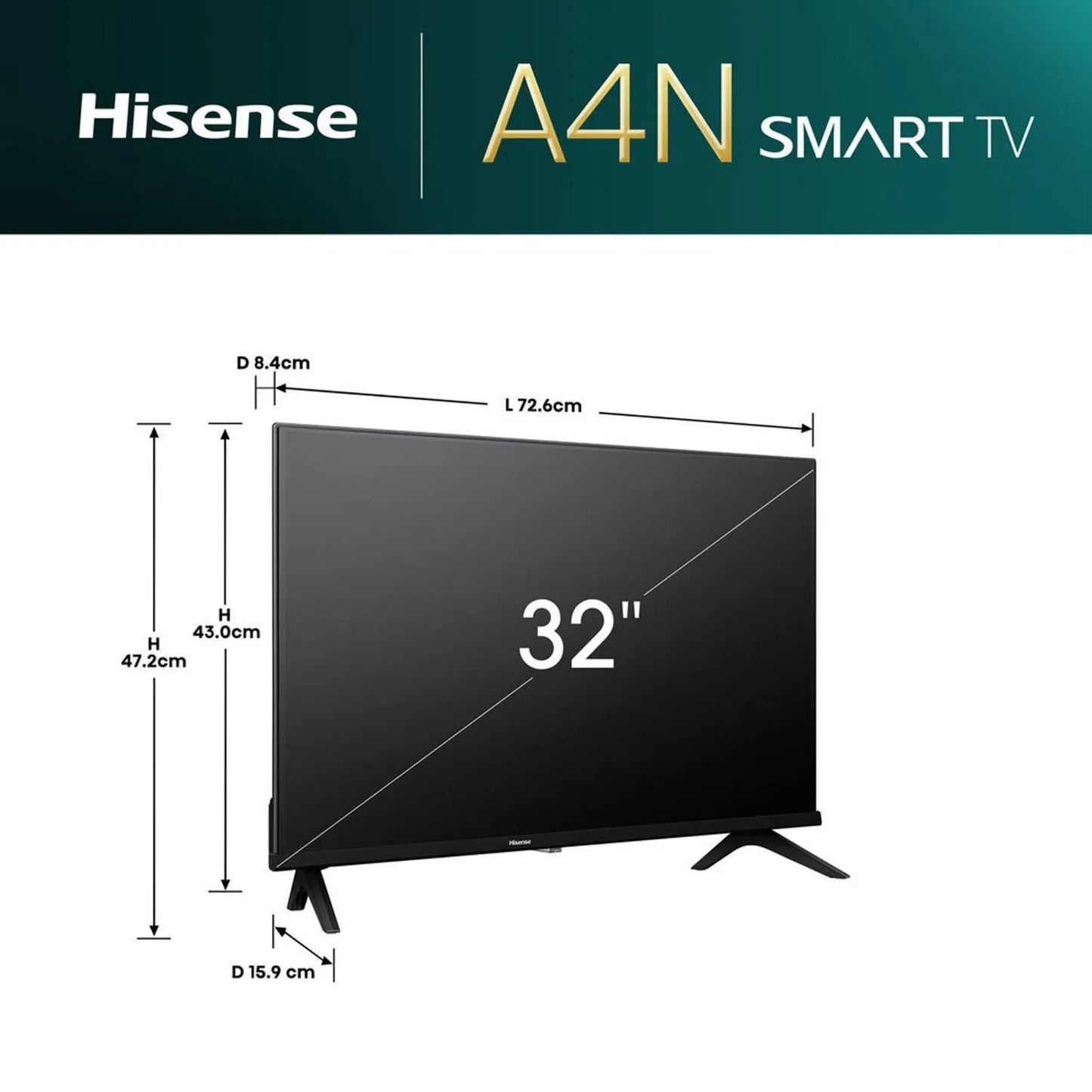 TELEVISOR HISENSE 32 LED HD SMART TV 32A4N