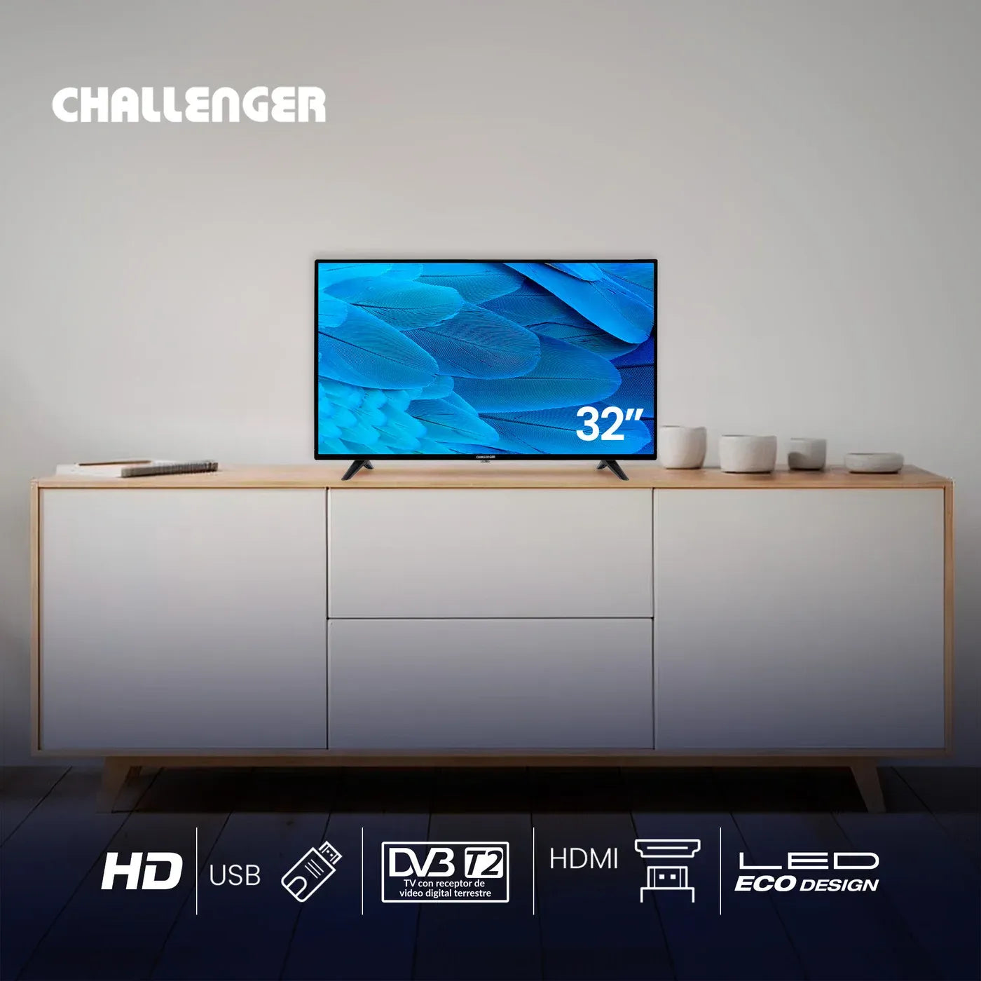 TELEVISOR CHALLENGER 32 LED HD 32H2