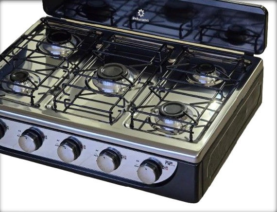 Estufa Indurama Mesa 5 Ptos Negro  Gas propano - EMI-510ARGP
