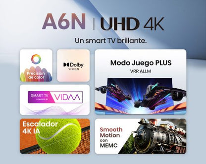 TELEVISOR HISENSE UHD-4K A6N 43 PULGADAS