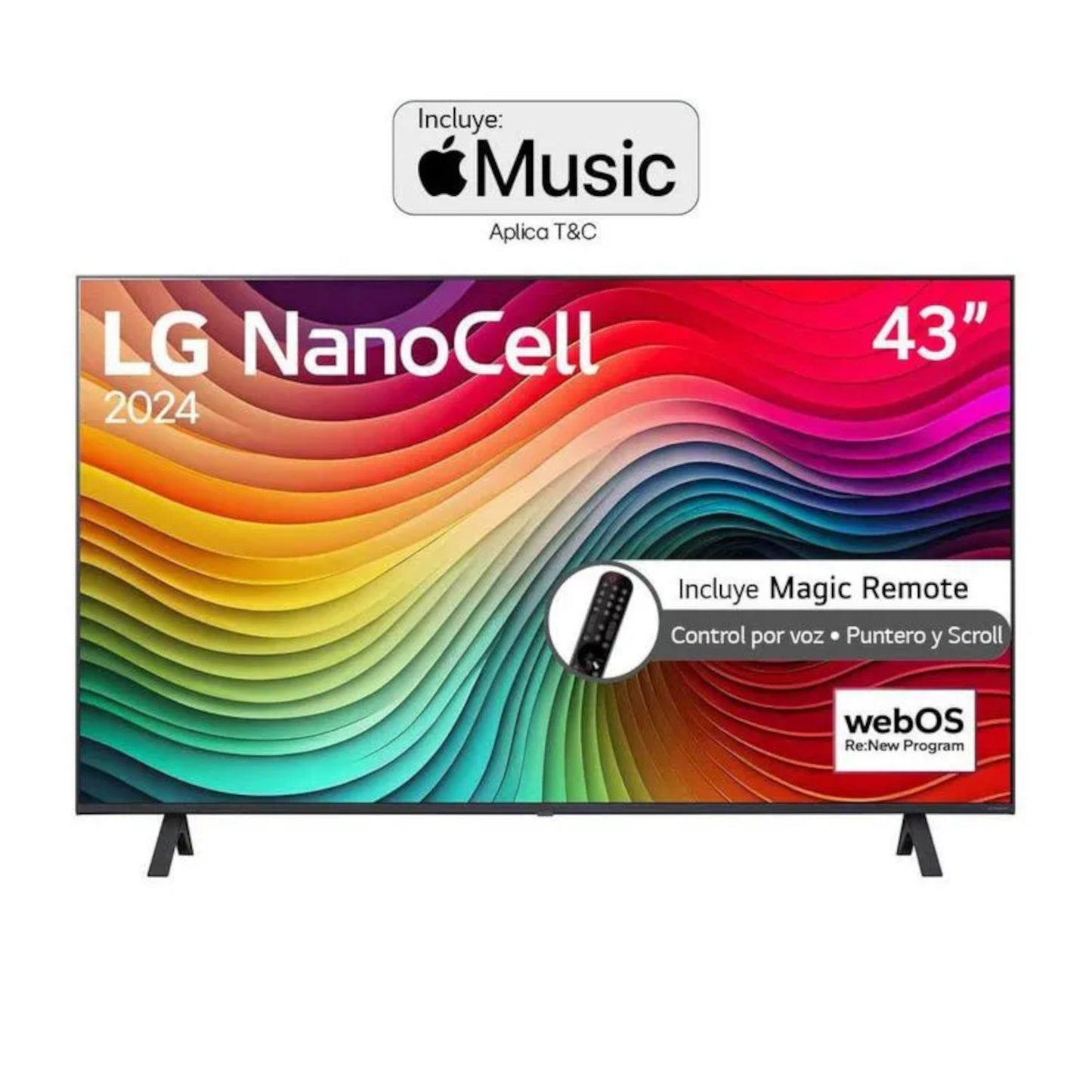 TV LG 43" Pulgadas 110 Cm 43NANO80TS 4K-UHD NanoCell Smart TV