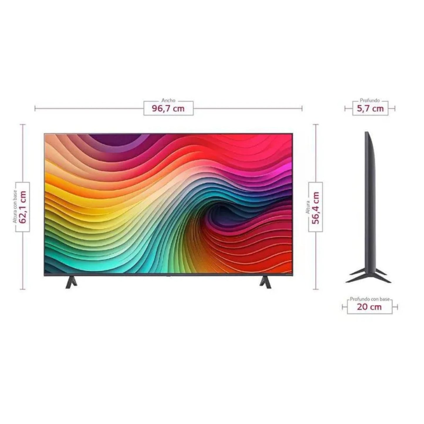 TV LG 43" Pulgadas 110 Cm 43NANO80TS 4K-UHD NanoCell Smart TV