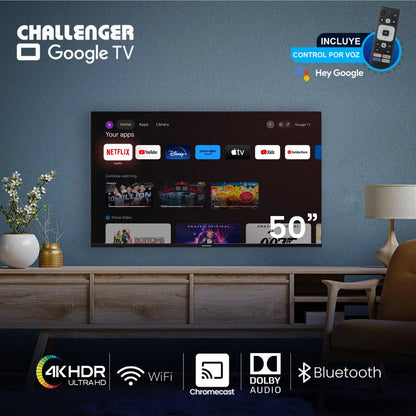 TELEVISOR CHALLENGER 50 4K UHD GOOGLE TV 50KG85