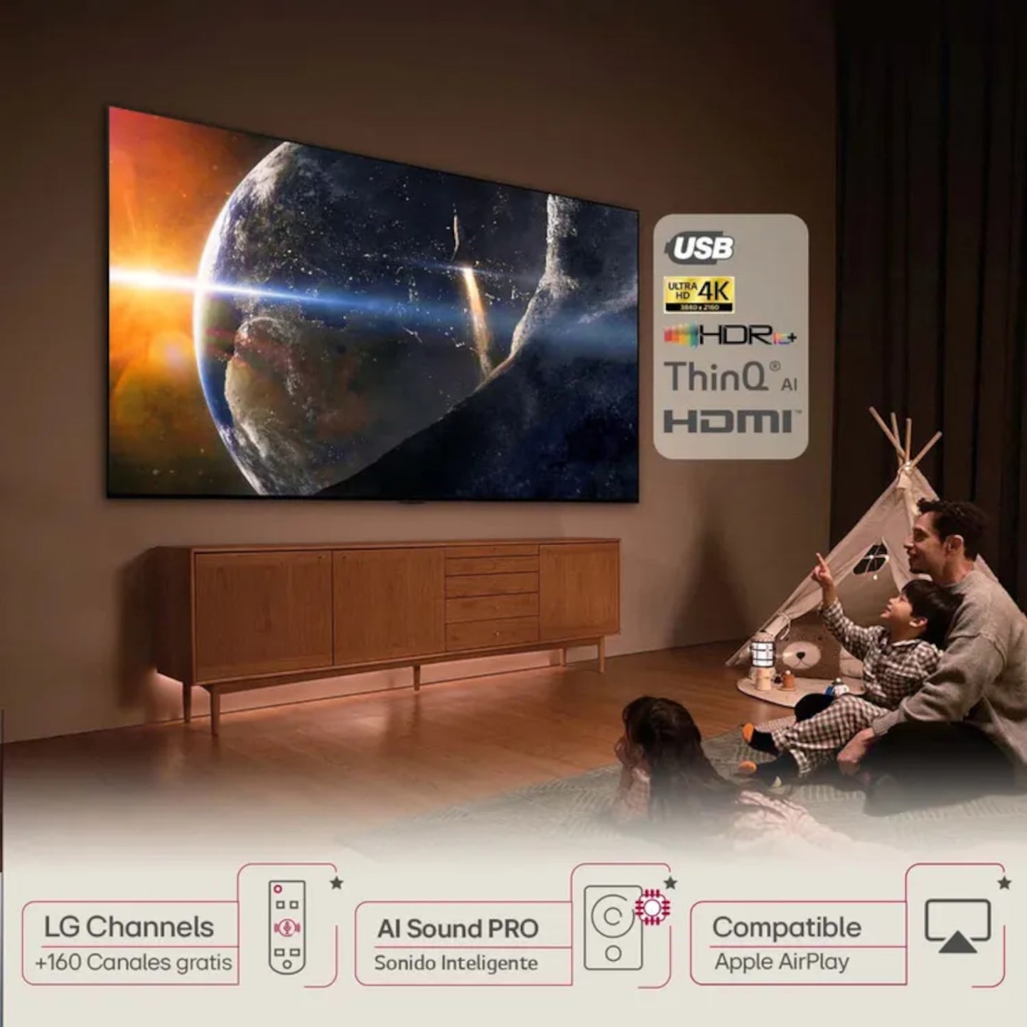 TV LG 50" Pulgadas 127 Cm 50NANO80 4K-UHD NanoCell Smart TV