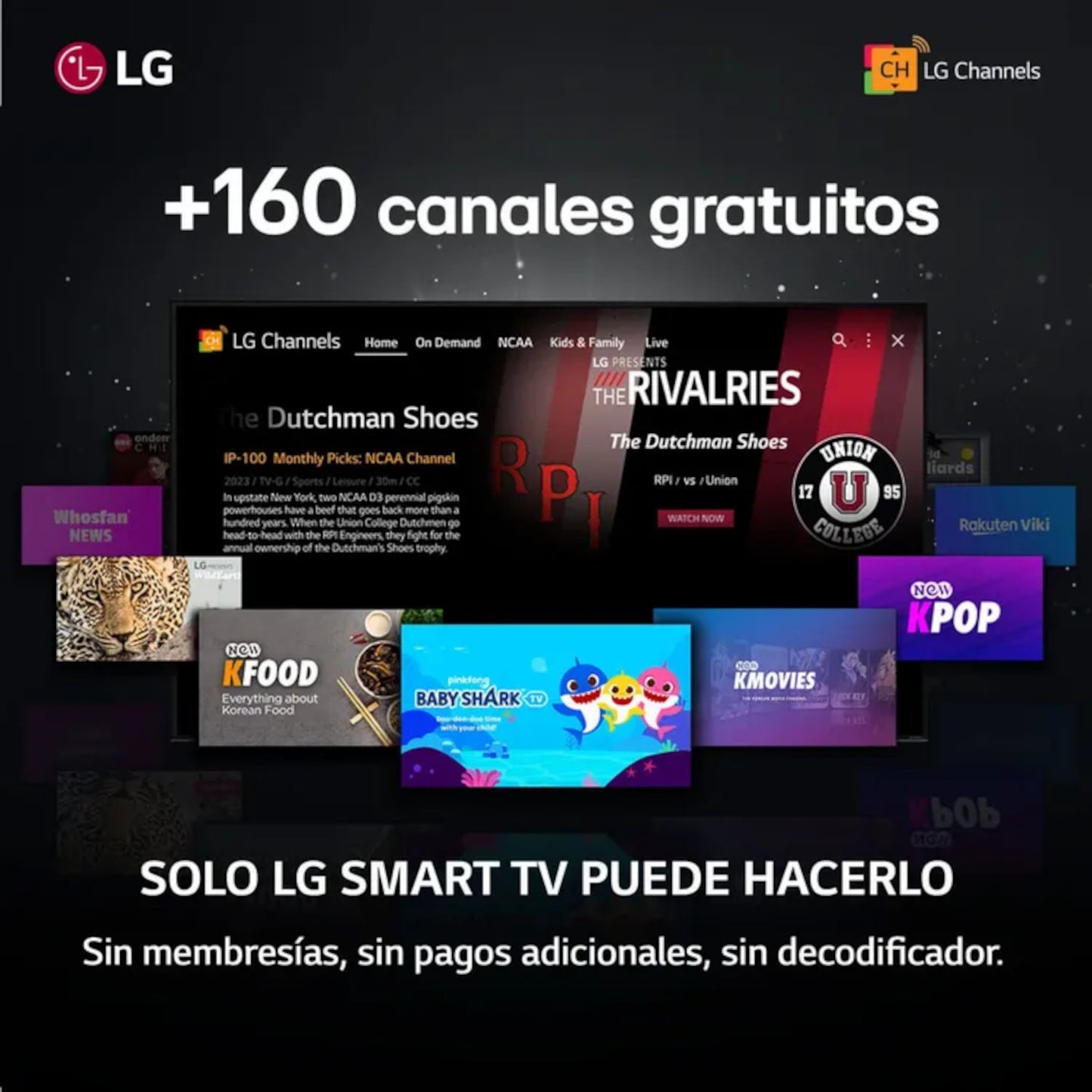 TV LG 50" Pulgadas 127 Cm 50NANO80 4K-UHD NanoCell Smart TV