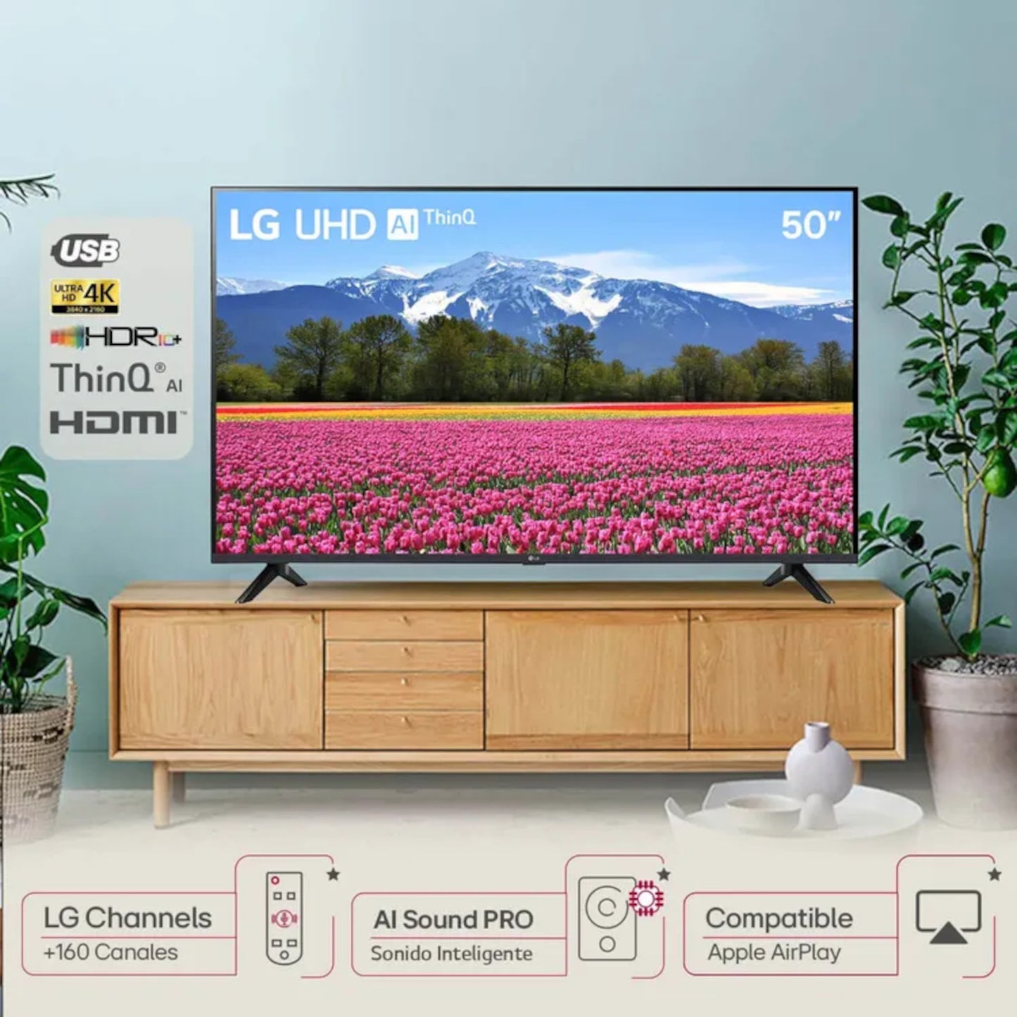 TV LG 50" Pulgadas 126 Cm 50UR7410PSA 4K-UHD LED Smart TV