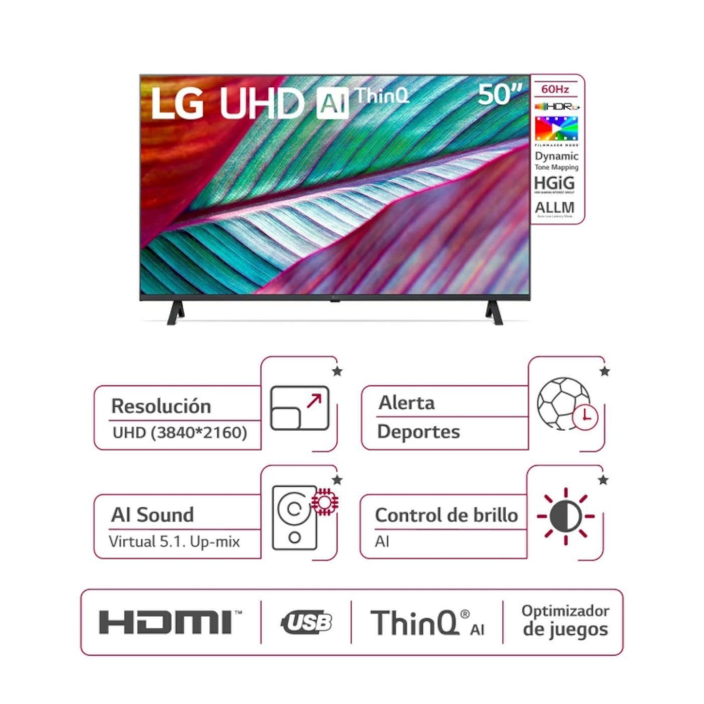 TV LG 50" 50UR7800PSB 4KUHD