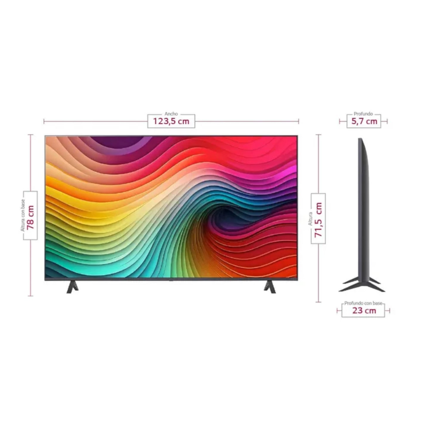 TV LG 55" Pulgadas 140 Cm 55NANO80 4K-UHD NanoCell Smart TV