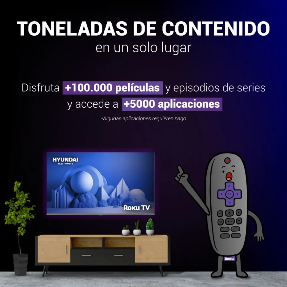 Televisor Hyundai 43" FHD Smart Roku TV HYLED4325RIM