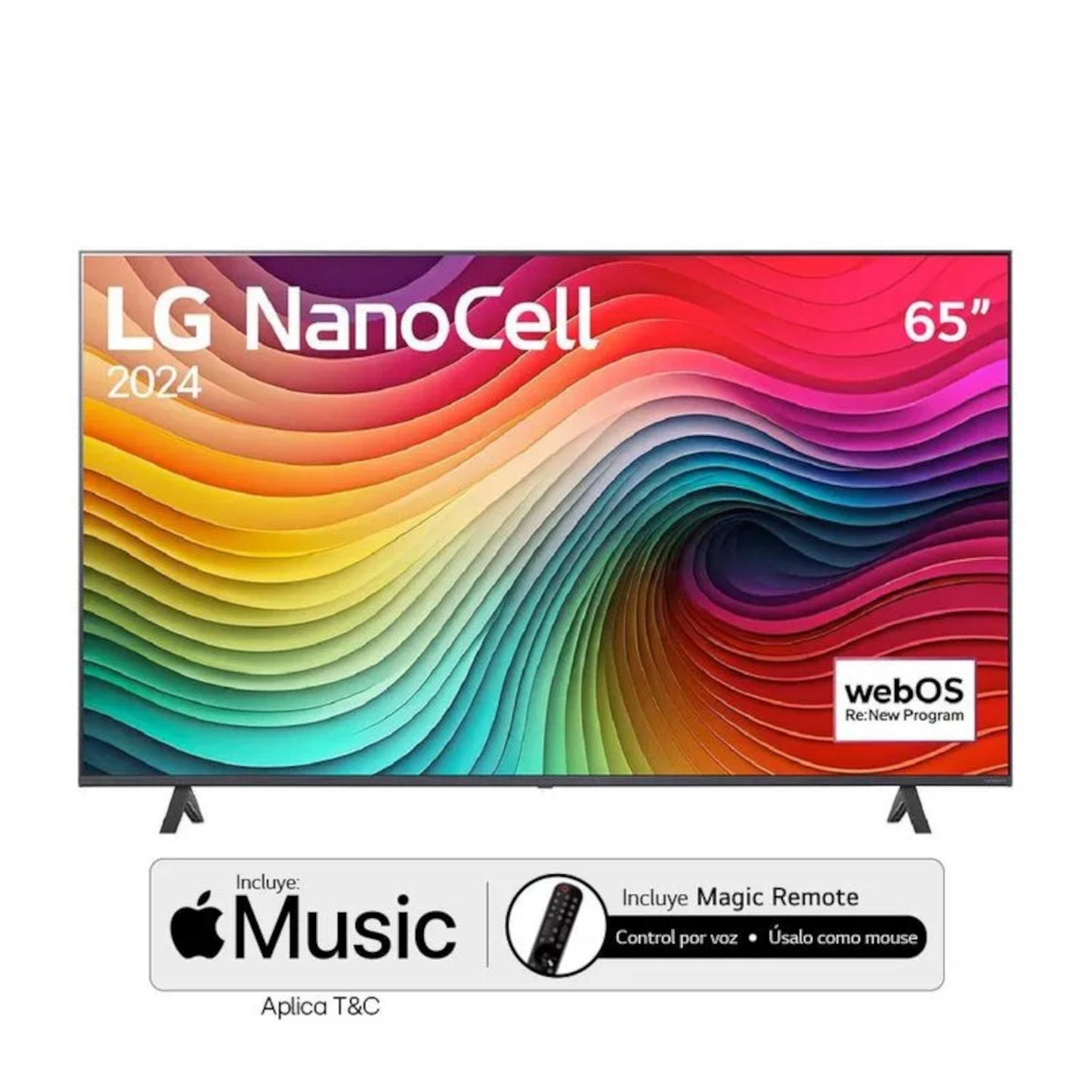 TV LG 65" Pulgadas 164 Cm 65NANO80TSA 4K-UHD NanoCell Smart TV