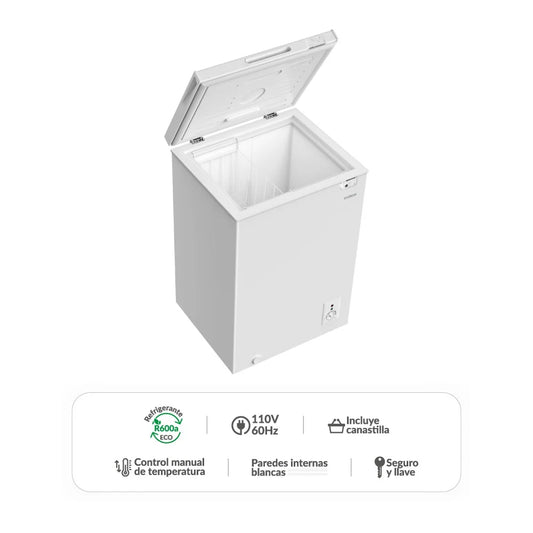 Congelador Hyundai Horizontal 100 Litros 115V-60HZ - HYCF100
