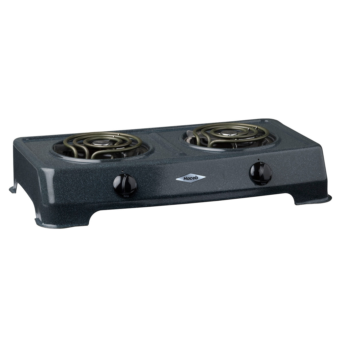 Cocineta Eléctrica Haceb de 2 puestos Gris/Azul - COCINETA AR ELEC-2 - Logística Haceb