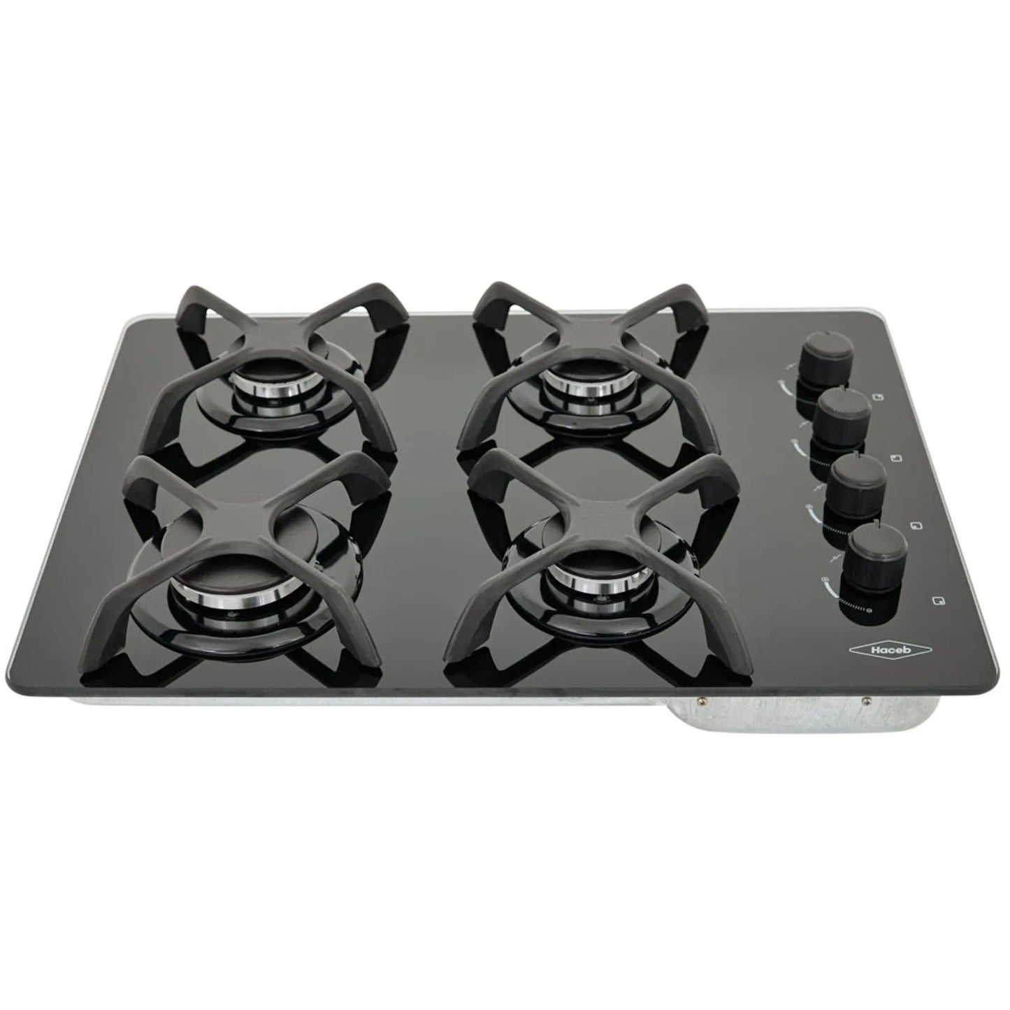 Estufa de Empotrar ASL CG Cristal de 4 puestos Haceb de 60 X 43 cm a Gas Natural - ASL60-43-CRISTAL-GN