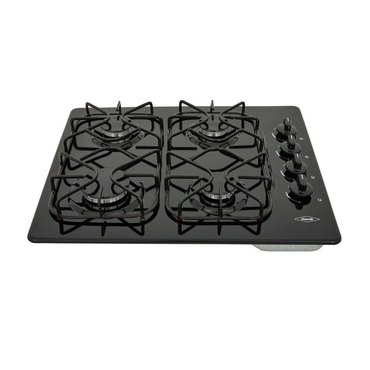 Estufa de Empotrar CG Haceb de 4 puestos de 60 cm a Gas Natural Esmaltada Negra- CUB CG 60 ESM NEGRA ML GN