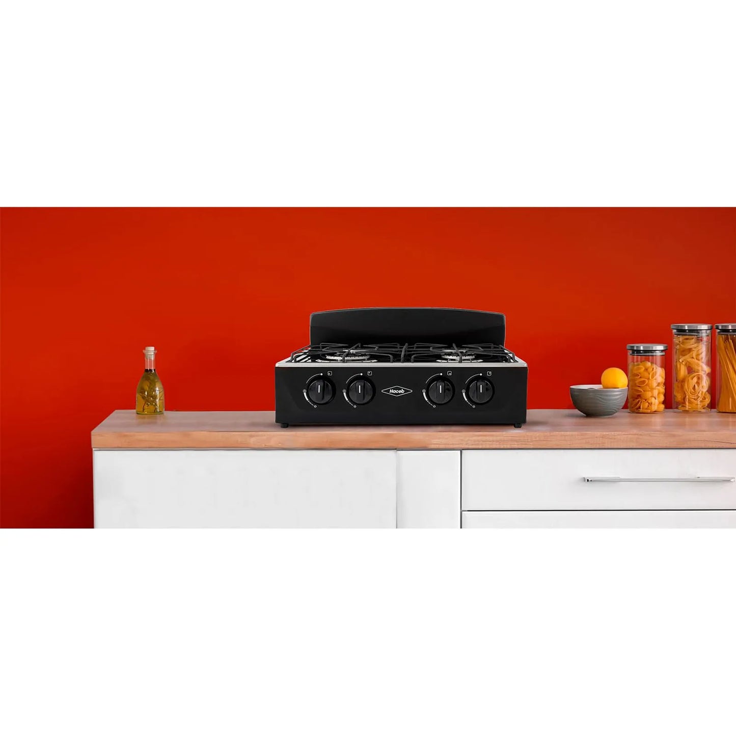 Estufa de mesa Avellana Haceb 4 puestos a Gas Propano Negro - EM AVELLANA-T-GP-NE