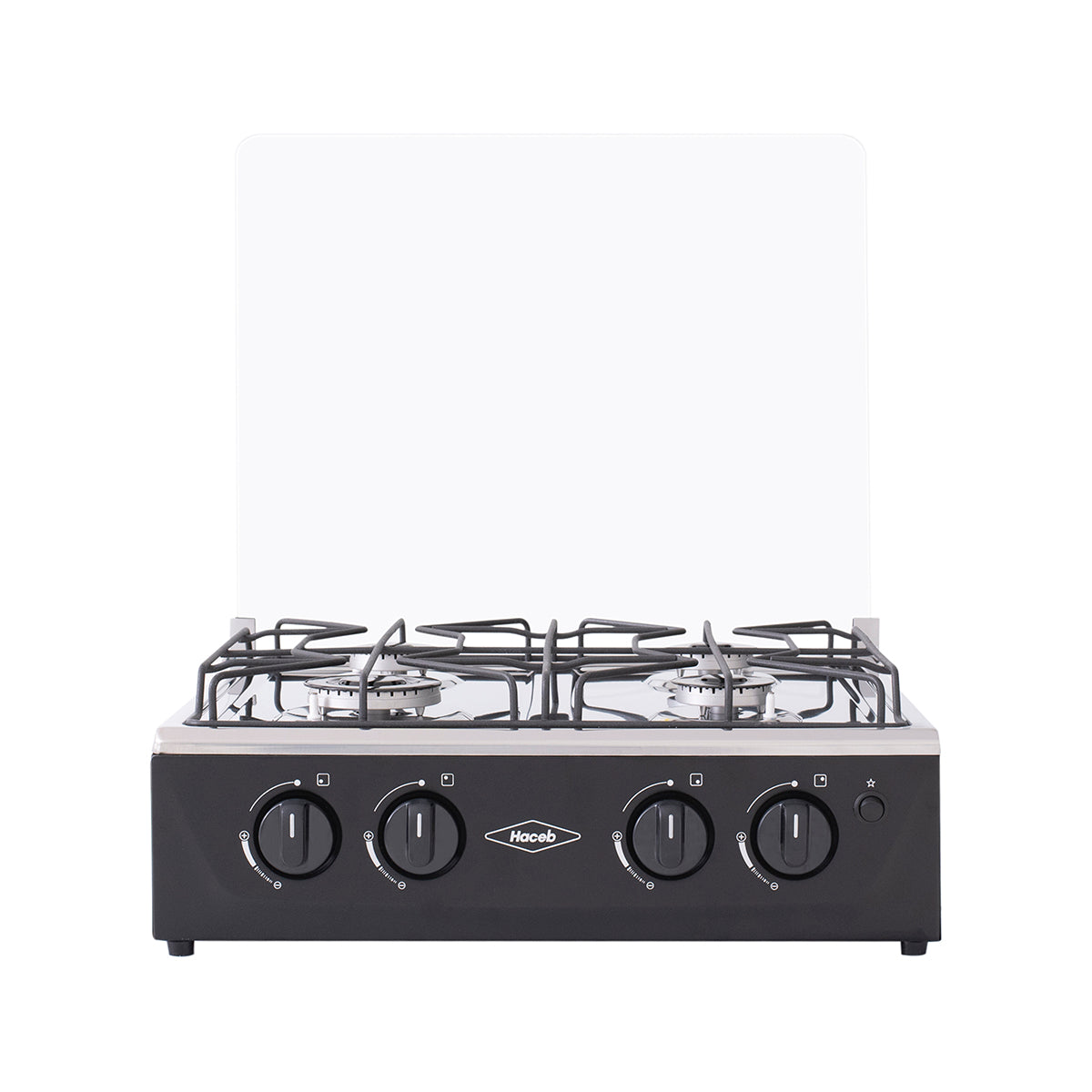 Estufa de mesa Avellana Haceb 4 puestos a Gas Natural Negro - EM AVELLANA V GN NE