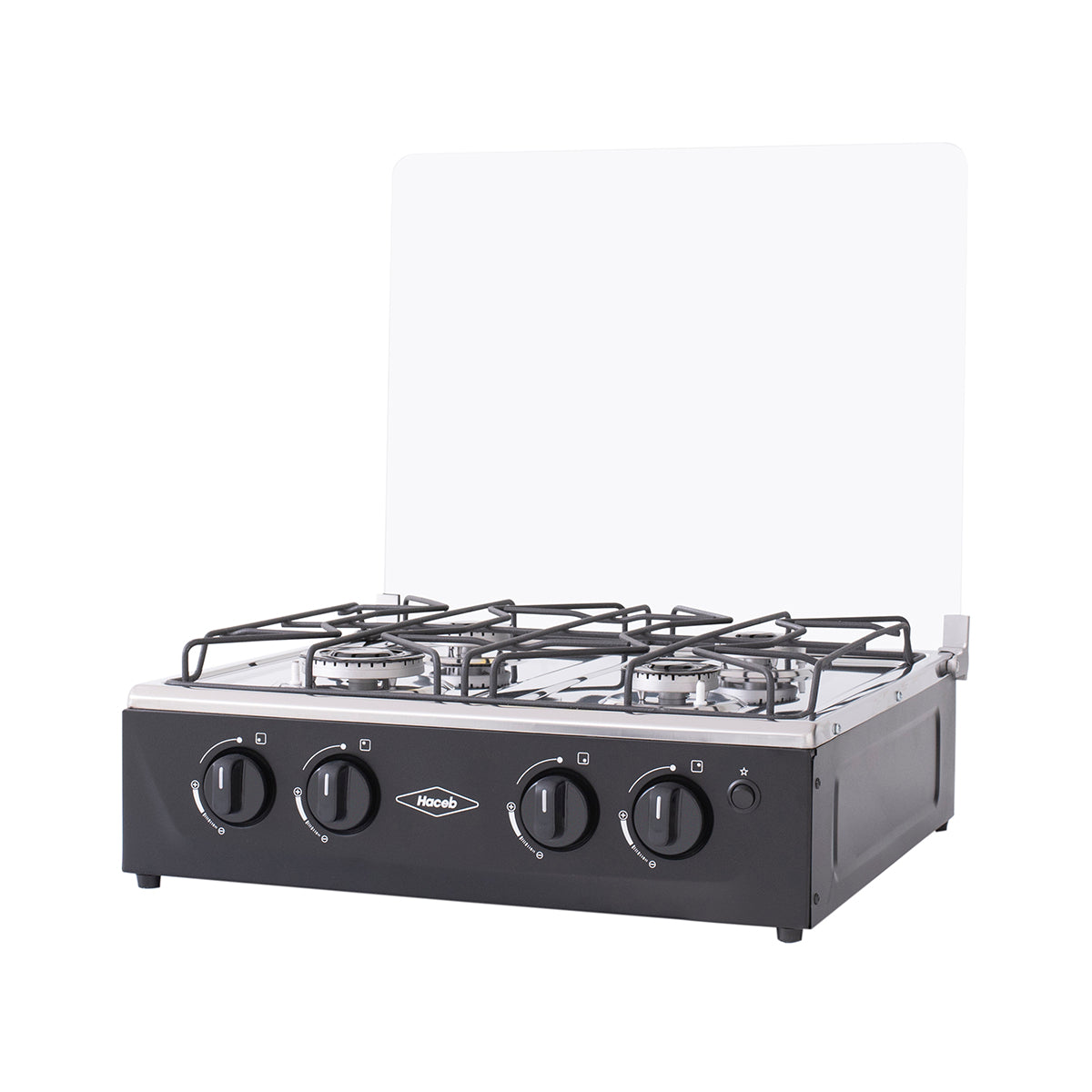 Estufa de mesa Avellana Haceb 4 puestos a Gas Natural Negro - EM AVELLANA V GN NE