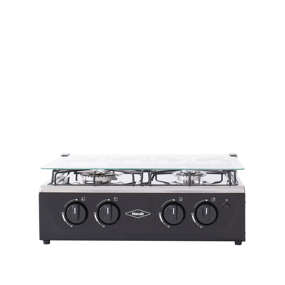 Estufa de mesa Avellana Haceb 4 puestos a Gas Natural Negro - EM AVELLANA V GN NE