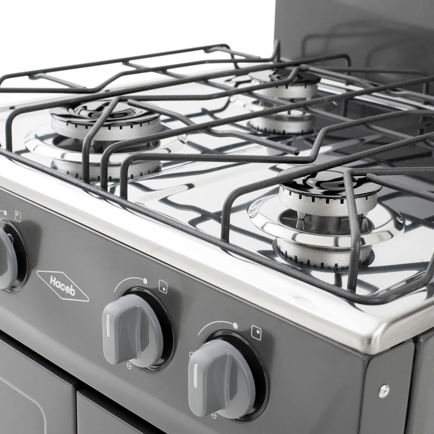 Estufa Romero de gabinete Haceb de 4 puestos a Gas Natural Plata - ESTRO04T-PL