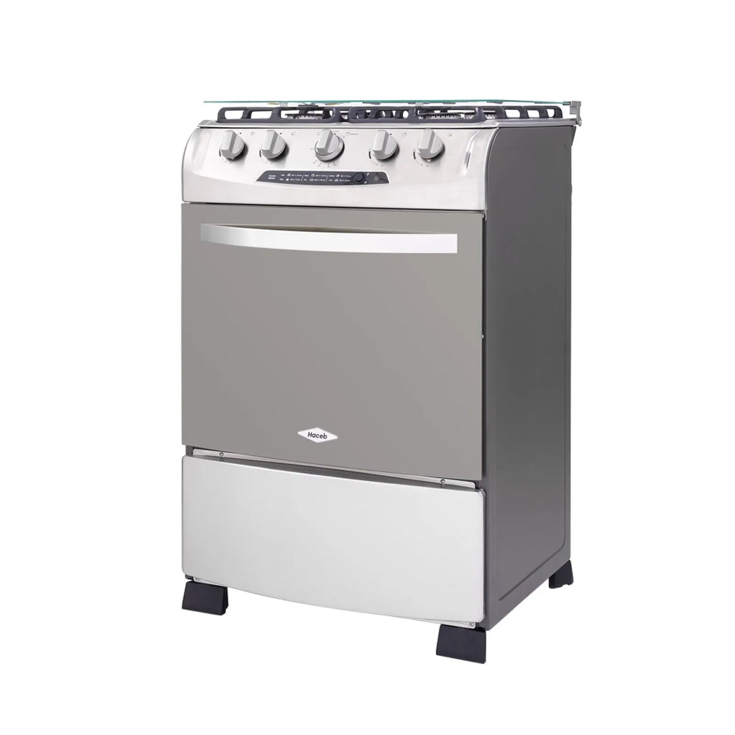 Estufa Orégano Haceb de 4 puestos 60 cm a Gas Natural Inox - ESTORG60-INOX