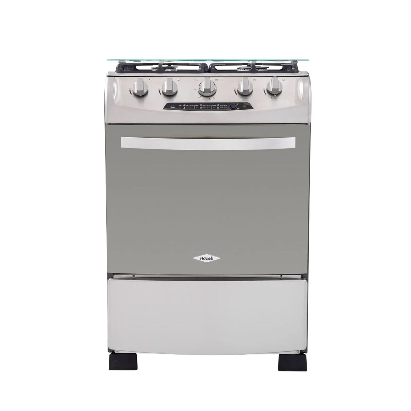 Estufa Orégano Haceb de 4 puestos 60 cm a Gas Propano Inox - ESTUFA OREGANO 60-VF GP INOX