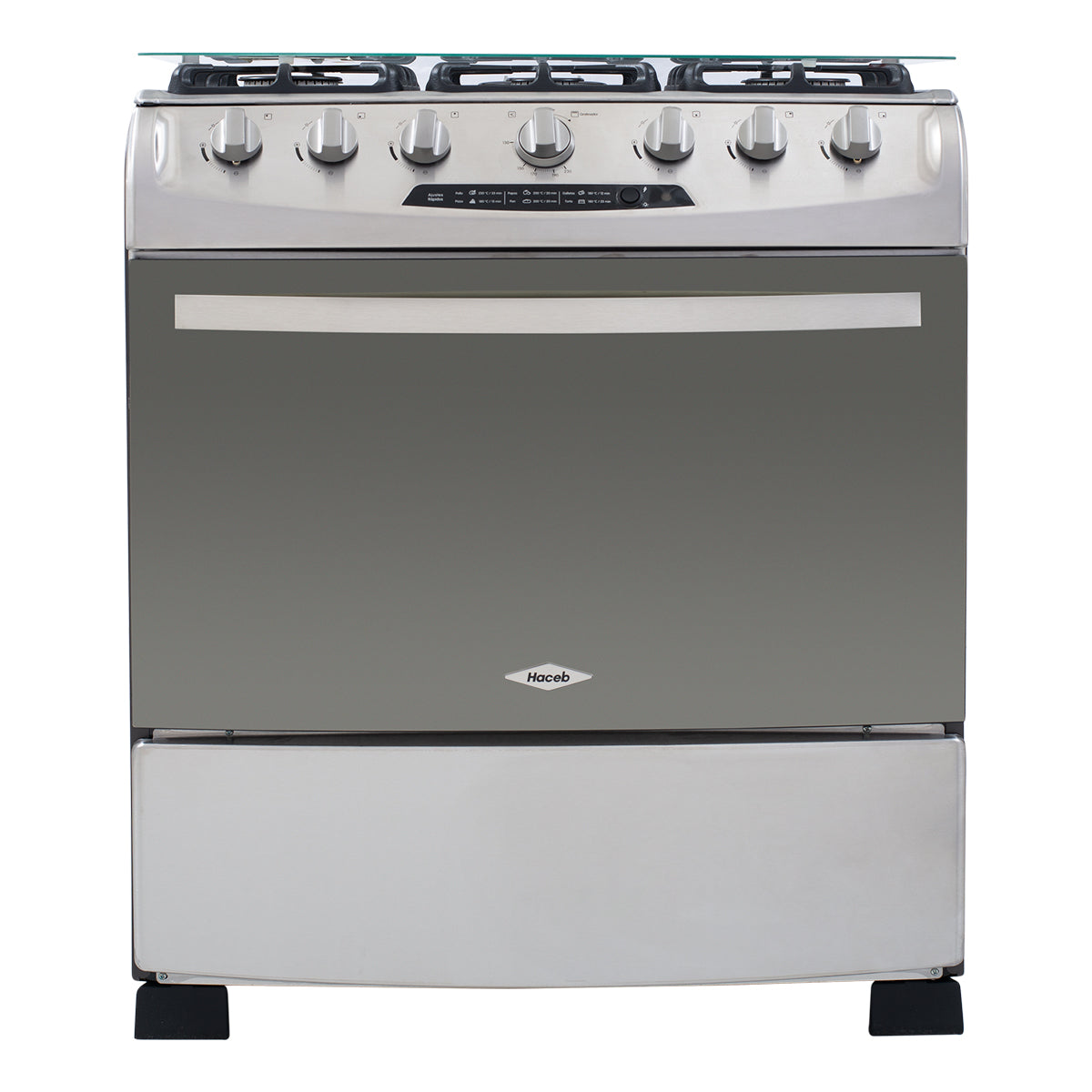 Estufa Orégano Haceb de 6 puestos 76 cm a Gas Propano Inox - ESTUFA OREGANO 76-VF GP INOX - Logística Haceb