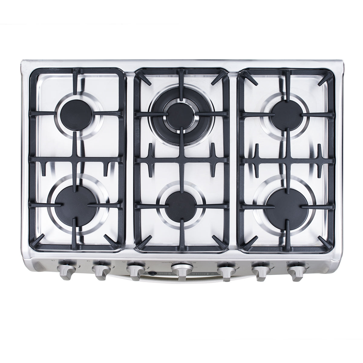 Estufa Orégano Haceb de 6 puestos 76 cm a Gas Propano Inox - ESTUFA OREGANO 76-VF GP INOX - Logística Haceb